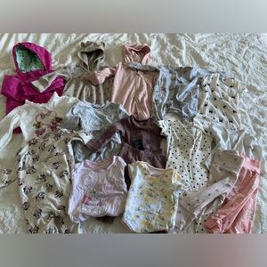 Big lot of baby girl clothes 3-6months and 4-6 months good shape variety bundle